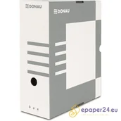 Pojemniki biurowe - PUDŁO ARCHIWIZACYJNE 1200 KARTEK KARTONOWE FSC DONAU, SZARY - miniaturka - grafika 1