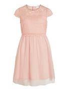 Sukienki - Vila Damska sukienka VILYNNEA Capsleeve Short Dress/BM/DC, Silver Pink, 38, Silver Pink, 38 - miniaturka - grafika 1