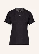 Koszulki i topy damskie - Asics Koszulka Do Biegania Metarun Ss Top schwarz - miniaturka - grafika 1