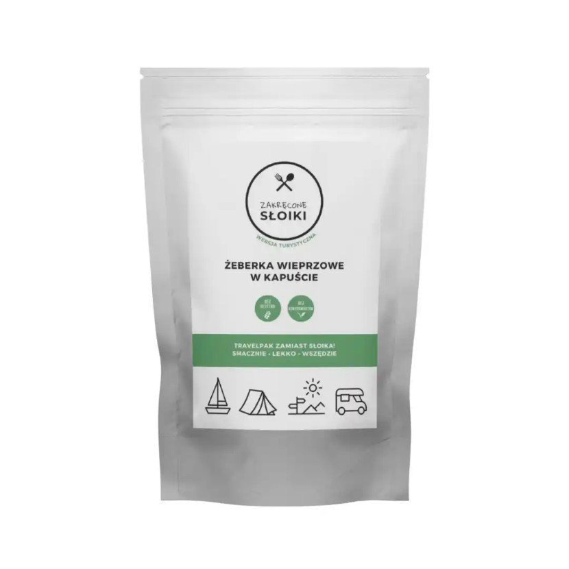 Danie obiadowe Zakręcone Słoiki Żeberka wieprzowe w kapuście 900ml