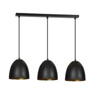 Lampy sufitowe - Emibig Lenox lampa wisząca 3-punktowa czarna/złota 410/3 410/3 - miniaturka - grafika 1