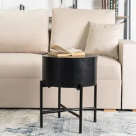 Ławy i stoliki kawowe - Stolik Kawowy CEVES 39,5 cm Czarny Nowoczesny Loft - miniaturka - grafika 1