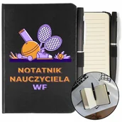 Notesy i bloczki - NOTES + DŁUGOPIS DLA NAUCZYCIELA WF A6 CZARNY - miniaturka - grafika 1