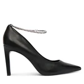 Czółenka - Szpilki Calvin Klein Ess Stiletto Hdw Chain Lth 90 HW0HW02718 Czarny - miniaturka - grafika 1