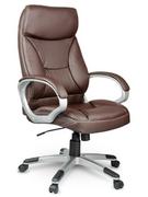 Fotele i krzesła biurowe - Eago Fotel biurowy EG-223, brązowy - miniaturka - grafika 1