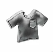 Zawiasy, okucia i inne akcesoria - Gałka meblowa Koszulka 1887 Antyczna Srebrna - miniaturka - grafika 1