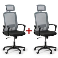 Fotele i krzesła biurowe - B2B Partner Krzesło biurowe Base plus 1+1 GRATIS, szary 415079 - miniaturka - grafika 1