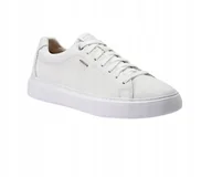 Trampki męskie - GEOX MĘSKIE TRAMPKI SKÓRZANE BEŻOWE SZNUROWANE 45 JWE - miniaturka - grafika 1