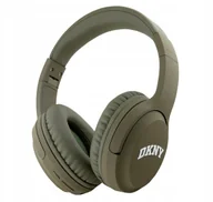 Słuchawki - Słuchawki DKNY Wireless Headphone PU Leather Arch Logo Green - miniaturka - grafika 1