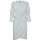 Sukienki - Sukienka damska Vero Moda Mella elegancka zielona welurowa-M - miniaturka - grafika 1