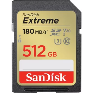 KARTA SANDISK EXTREME SDXC 512 GB 180/130 MB/s C10 V30 UHS-I U3 - Karty pamięci - miniaturka - grafika 1