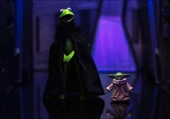 Plakaty - Palpatin Kermit Żaba i Grogu, Star Wars i Ulica Sezamkowa - plakat Wymiar do wyboru: 84,1x59,4 cm - miniaturka - grafika 1