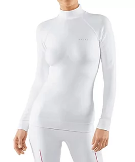Koszulki i topy damskie - Falke Damska koszulka z długim rękawem Maximum Warm Turtle biały biały XL 33079 - grafika 1