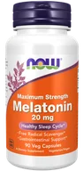 Układ nerwowy - NOW Foods Melatonin 20mg Maximum Strength 90vkaps. Dobry Sen - miniaturka - grafika 1