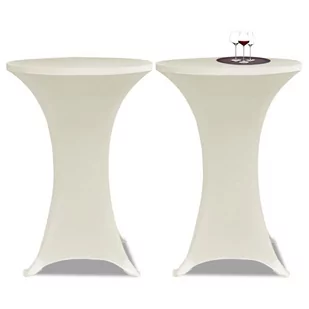 vidaXL vidaXL Obrus na st$14 barowy O 60 cm kremowy rozci$15gany 2 szt - Obrusy i serwetki - miniaturka - grafika 1