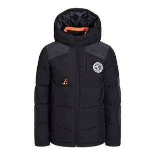 JACK&JONES JUNIOR Jcootis Reflective Puffer Jnr kurtka chłopięca, Czarny/detal: odblaskowy, 152 - Kurtki i płaszcze dla chłopców - miniaturka - grafika 1