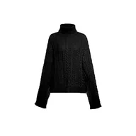 Swetry damskie - piano Damski sweter z golfem Twist, modny, czarny, XL/XXL, czarny, XL - miniaturka - grafika 1