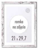 Ramki na zdjęcia - RAMKA NA ZDJĘCIA 21x29,7 cm A4 ramki 29,7x21 biała sosna - miniaturka - grafika 1