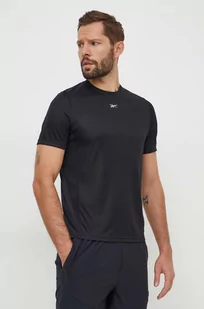 Reebok t-shirt do biegania kolor czarny wzorzysty - Koszulki męskie - miniaturka - grafika 1