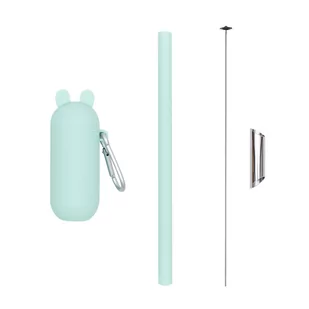 Silikonowa Słomka Do Bubble Tea W Etui We Might Be Tiny - Mint - Śliniaki i fartuszki - miniaturka - grafika 1