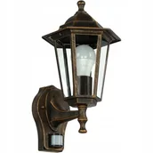 Lampy ogrodowe - Kinkiet ogrodowy Lampa elewacyjna z czujnikiem ruchu Latarnia Patyna - miniaturka - grafika 1