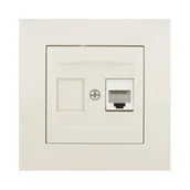 Wyłączniki światła i elektryczne - LEDart ELEKTRO - PLAST komputerowe pojedyncze CARLA kremowy ELEKTRO - PLAST - miniaturka - grafika 1