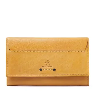 Portfel damski dR Amsterdam - Luksusowy skórzany portfel z ochroną RFID - Stylowy i bezpieczny dla wszystkich Twoich potrzeb płatniczych - 93159 Żółty - Portfele - miniaturka - grafika 1