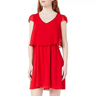 Sukienki - Naf Naf Damska sukienka New Joey, Czerwony (pomadka Aabn), 40 - grafika 1
