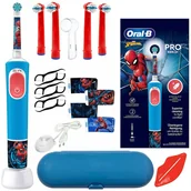 Końcówki do szczoteczek elektrycznych - ORAL-B VITALITY D103 SPIDERMAN + 4 Końcówki zam, osłonka, wyciskacz, wykałaczki, etui - miniaturka - grafika 1