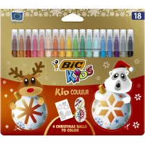 Flamastry Kid Couleur 18 kolorów Christmas BIC - Przybory szkolne - miniaturka - grafika 1