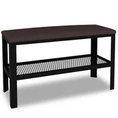 Ławki do przedpokoju - Siedzisko do przedpokoju w stylu loft czarny + wenge Z1-S42 - miniaturka - grafika 1