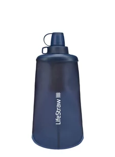 LifeStraw Peak Squeeze, Filt do wody z miękką butelką 650ml, Mountain Blue - Shakery i bidony sportowe - miniaturka - grafika 1