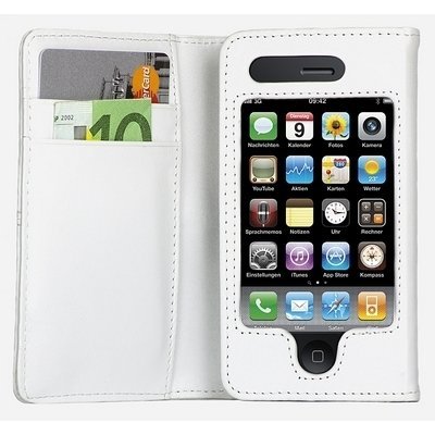 Logotrans Portfel Series skórzany pokrowiec do Apple iPhone 3G/3GS biały