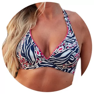 Strój kąpielowy góra biustonosz soft Nuria 036 panterka zebra granatowy 80C - Stroje kąpielowe Strój kąpielowy góra biustonosz soft Nuria 036 panterka zebra granatowy 80C - Stroje kąpielowe - miniaturka - grafika 1