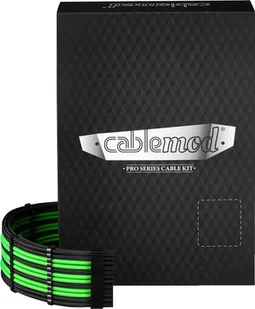 CableMod C-Series Pro ModMesh Sleeved 12V-2x6 12VHPWR Dual StealthSense Cable Kit for Corsair RMi, RMx Black Label - schwarz/hell grn - Kable komputerowe i do monitorów - miniaturka - grafika 1