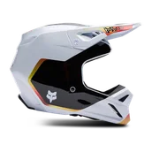 Kaski motocyklowe - Kask Cross FOX V1 Hello Future Złamany BiałyXS - miniaturka - grafika 1