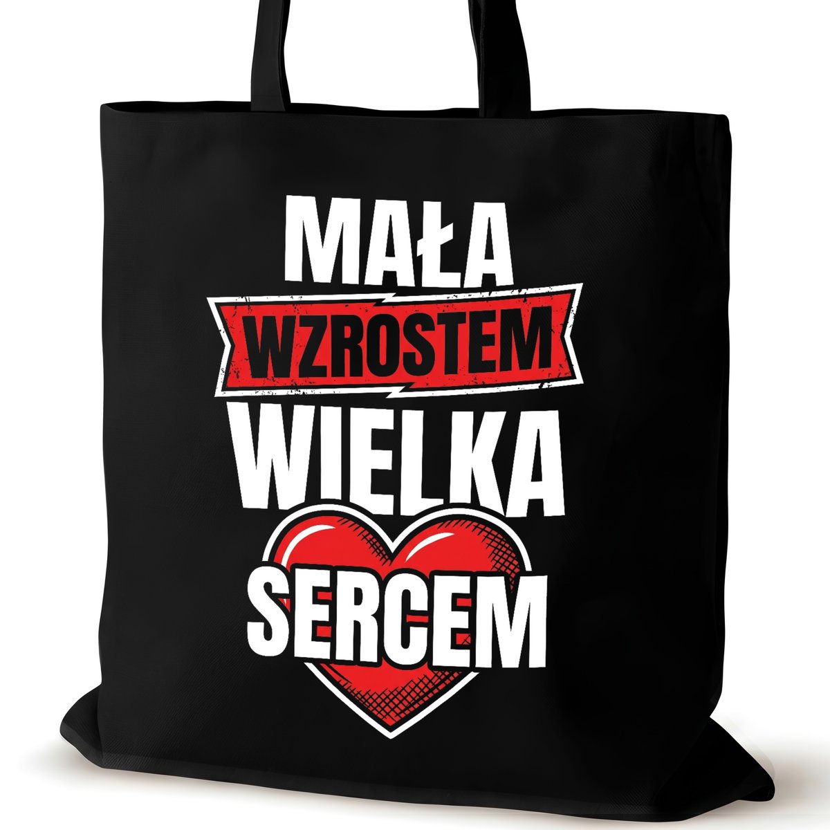 Torba bawełniana czarna dla VIRAL na ramię przyjaciółki duża śmieszna