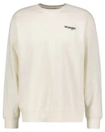 Bluzy męskie - Wrangler Bluza męska Graphic Crew, biała, rozmiar S - miniaturka - grafika 1
