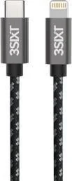 Kabel USB 3sixt USB-C - Lightning 0.3 m Grafitowy RB40835 - Kable USB - miniaturka - grafika 1
