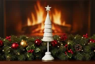 Ozdoby bożonarodzeniowe - Figurka świąteczna Choinka metalowa 47,5 cm RF0054 - miniaturka - grafika 1