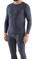 Bluzy sportowe męskie - Bluza termoaktywna męska Viking Lan Pro Merino Longsleeve 08 szary - miniaturka - grafika 1
