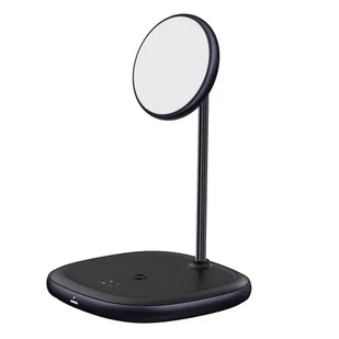Baseus 2w1 bezprzewodowa ładowarka Qi / uchwyt magnetyczny bezprzewodowa ładowarka Qi do MagSafe 10W czarny (WXSW-C01) - Ładowarki do telefonów - miniaturka - grafika 7