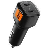 Ładowarki samochodowe - Spigen Ładowarka samochodowa PA ArcStation PC2200 45W+30W 2x USB-C, czarna - miniaturka - grafika 1