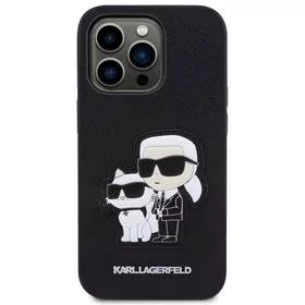 Karl Lagerfeld PU Saffiano Karl and Choupette NFT na Apple iPhone 14 Pro Max KLHCP14XSANKCPK Czarny - Etui i futerały do telefonów - miniaturka - grafika 1