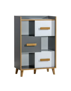 Komoda z szufladami i półkami Werso W5, młodzieżowa - Krzesełka i taborety dla dzieci - miniaturka - grafika 1