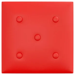 vidaXL Panele ścienne, 12 szt., czerwone, 30x30 cm, sztuczna skóra 343976 - Panele ścienne i boazeria - miniaturka - grafika 6