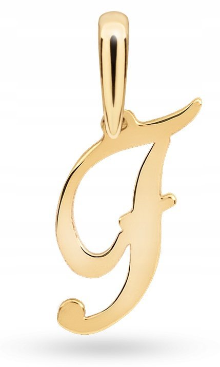 ZŁOTA MODNA ZAWIESZKA LITERKA F 585