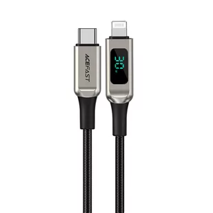 Acefast kabel MFI USB Typ C - Lightning 1,2m, 30W, 3A srebrny (C6-01 silver) C6-01-C-L silver - Kable USB - miniaturka - grafika 1