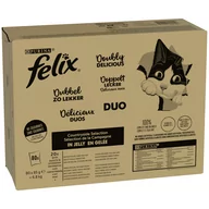Mokra karma dla kotów - Megapakiet Felix (So gut wie es aussieht), 80 x 85 g - Podwójnie pyszny wybór ze wsi - miniaturka - grafika 1