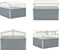 Szklarnie ogrodowe - vidaXL Szklarnia szara stal ocynkowana 100×100×85 cm - Szklarnia - Szklarnie - Szklarnie - Szklarnie - miniaturka - grafika 1